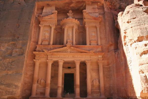 Treasury of the Pharaoh in the ancient city of Petra