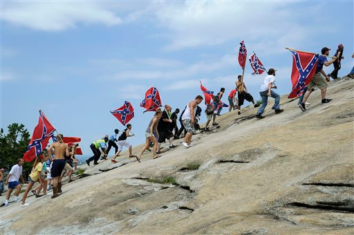 Stone Mountain, GA was the venue for 1000 Georgians to pay homage to their Southern heritage in a pro-Confederate flag rally in 2015. The media whores (scribes) did not report on this rally.