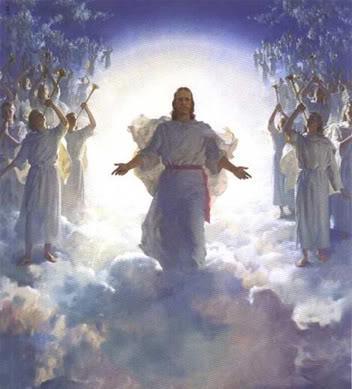 "And then shall they see the Son of man coming in a cloud with power and great glory” Luke 21:27.