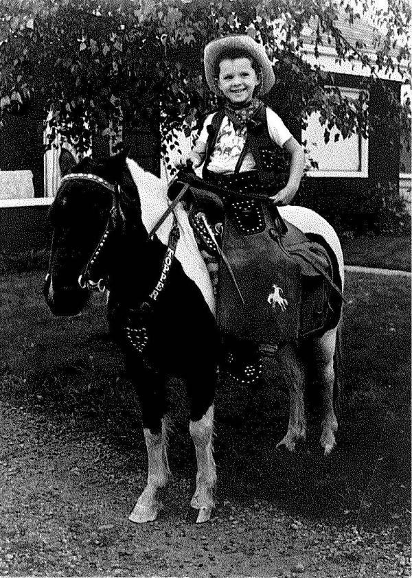 Mark Downey playing cowboys and indians