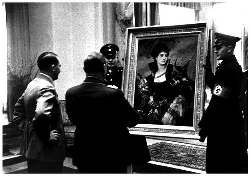 Hitler admiring beautiful art